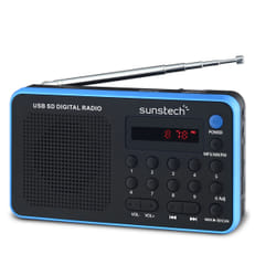 Sunstech Portable digital AM/FM radio Black Analog Black, Blue