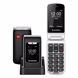 Sunstech CELT23, Clamshell, Dual SIM, 6.1 cm (2.4"), 0.3 MP, 1100 mAh, Black