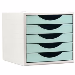 Archivo 2000 ArchivoTec Serie 4000, Green, White, A4, A4, 5 drawer(s), 323 x 234 x 38 mm, 340 mm