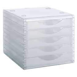 Archivo 2000 4005 CS TL, 5 drawer(s), Transparent, Polystyrene, 23.4 cm, 3.8 cm, 270 mm