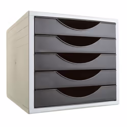 Archivo 2000 ArchivoTec Serie 4000, Black, Grey, A4, A4, 5 drawer(s), 323 x 234 x 38 mm, 340 mm