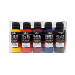 Vallejo 62.104, 60 ml, Black, Blue, Magenta, Red, Yellow, Bottle
