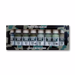 Vallejo Russian, Italian & Japanese Tank Crew Uniform, 17 ml, Brown, Flesh, Grey, Matte, Bottle