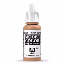Vallejo 70.804, 17 ml, Beige, Red, Matte, Bottle