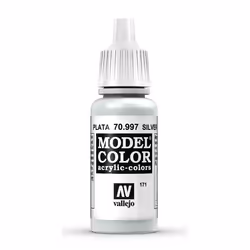 Vallejo 70.997, 17 ml, Silver, Metallic, Bottle