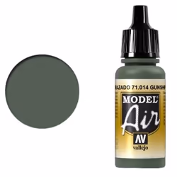 Vallejo Model Air Gunship Green, 17 ml, Green, Matte, Bottle