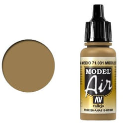 Vallejo Model Air Middlestone acrylic paint 17 ml Brown Bottle
