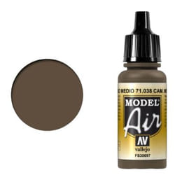 Vallejo Model Air Camo Medium Brown acrylic paint 17 ml Bottle