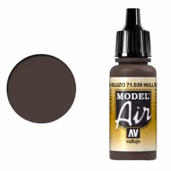 Vallejo Model Air Hull Red, 17 ml, Brown, Matte, Bottle