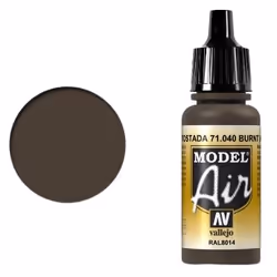 Vallejo Model Air Burnt Umber, 17 ml, Brown, Matte, Bottle