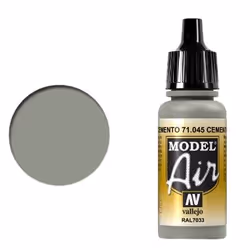 Vallejo Model Air Cement Grey, 17 ml, Grey, Matte, Bottle