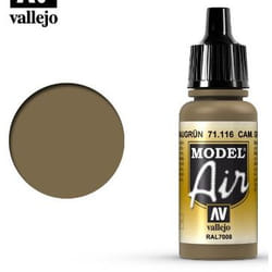 Vallejo Model Air Cam. Gray Green acrylic paint 17 ml Brown Bottle