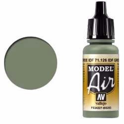 Vallejo Model Air IDF Green, 17 ml, Green, Matte, Bottle