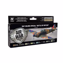 Vallejo RAF Colors Special “Battle of Britain”, 17 ml, Black, Blue, Brown, Green, Matte, Bottle