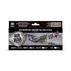Vallejo 71.162, 17 ml, Black, Blue, Green, Grey, Pink, White, Matte, Bottle