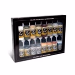 Vallejo Building Colors, 17 ml, Black, Brown, Grey, Red, White, Matte, Bottle