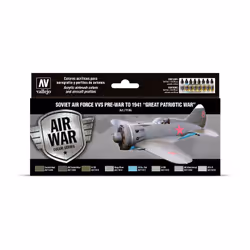 Vallejo Soviet Air Force VVS pre-war to 1941 “Great Patriotic War”, 17 ml, Aluminium, Blue, Green, Grey, Matte, Bottle