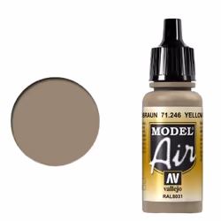 Vallejo Model Air Camouflage Sandbrown, 17 ml, Brown, Matte, Bottle
