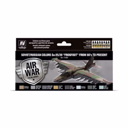 Vallejo Soviet/Russian colors Su-25/39 “Frogfoot” from 80’s to present, 17 ml, Blue, Brown, Grey, Yellow, Matte, Bottle