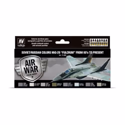 Vallejo Soviet/Russian colors MiG-29 “Fulcrum” from 80’s to present, 17 ml, Blue, Green, Grey, Matte, Bottle