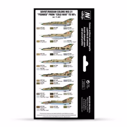 Vallejo Soviet/Russian colors MiG-21 “Fishbed” from 50’s to 90’s