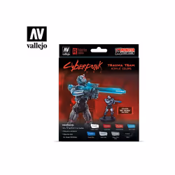 Vallejo Trauma Team (8) Doc. Salvage miniature, 17 ml, Black, Blue, Grey, Red, White, Bottle