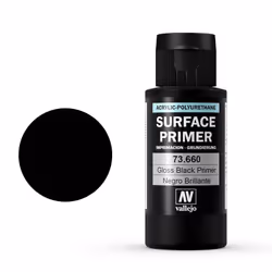 Vallejo 73.660, Base paint primer, Metal, Polyvinyl chloride (PVC), Wood, Ready mixed, Black, Grey, Gloss, 0.06 L