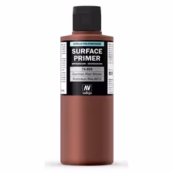 Vallejo German Red Brown, Base paint primer, Metal, Polyvinyl chloride (PVC), Wood, Ready mixed, Brown, Matt, 200 L