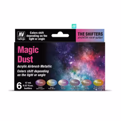 Vallejo Magic Dust, 17 ml, Gold, Pearl, Silver, Violet, Bottle