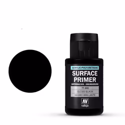 Vallejo 77.660, Base paint primer, Metal, Polyvinyl chloride (PVC), Wood, Ready mixed, Black, Grey, Gloss, 0.032 L