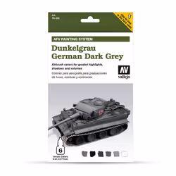 Vallejo Dunkelgrau German Dark Grey, 8 ml, Blue, Grey, Matte, Bottle