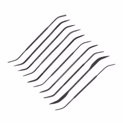 Vallejo T03003, Files set, Flat file, Knife edge file, Round file, Triangular file, Universal, Stainless steel