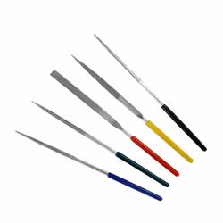 Vallejo T03004, Files set, Flat file, Half-round file, Round file, Square file, Triangular file, Metal, Plastic, Steel, Black ...