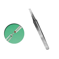 Vallejo Flat Rounded Stainless Steel Tweezers (120 mm)