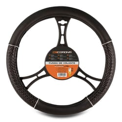 BC CORONA FVO10123 Steering wheel cover black Polyester Universal