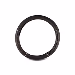 BC CORONA FVO10123 Steering wheel cover black Polyester Universal