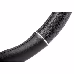 BC CORONA FVO10123 Steering wheel cover black Polyester Universal