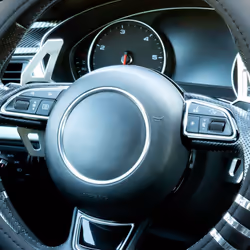 BC CORONA FVO10136 Steering wheel cover chrome/black PVC Universal