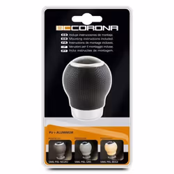 BC CORONA POM30165 Gear knob Aluminium, PU (Polyurethane) Universal