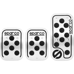 Sparco SPC0406BK Aluminum Racing Pedals Set with Non-Slip Rubber, Black