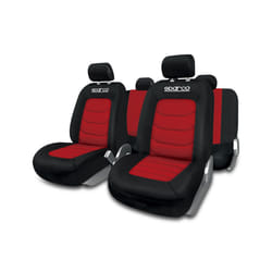 SPARCO S-LINE SPC1019RS Seat cover black, red Polyester Front and Rear