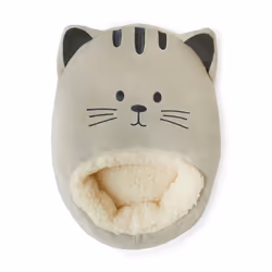 Kitty! Grey Cat Fleece Sherpa Lined Foot Muff