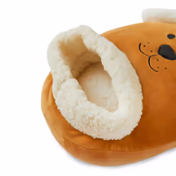 Woof! Brown Dog Fleece Sherpa Lined Foot Muff