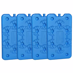 4-Pack 400ml Ice Packs Reusable Plastic Freezer Ice Brick Blocks for Cooler Bag