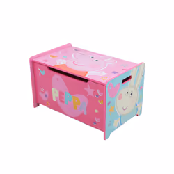 Peppa Pig Deluxe Wooden Toy Box & Bench by Nixy Children