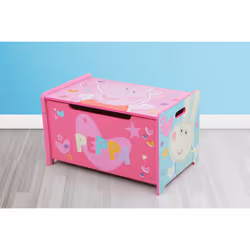 Peppa Pig Deluxe Wooden Toy Box & Bench by Nixy Children