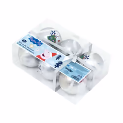 Arditex PP14018, Ball christmas ornament, Polyethylene, Multicolour, Silver, 6 pc(s), Box, China