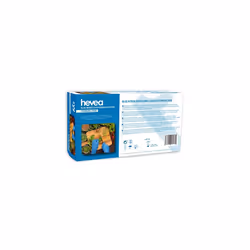 Hevea - Disposable nitrile gloves. Powder and latex free. 1 box of 100 gloves. Size: M (medium) Colour: blue