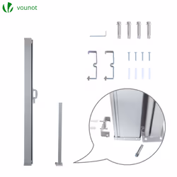VOUNOT 1.8 x 3 m Side Awning Retractable, Privacy Screen for Patio, Garden, Balcony, Terrace, Black - Additional view 4