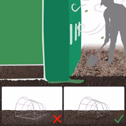 VOUNOT 3x3x2m 9mÂ² Polytunnel Greenhouse Gardening Walk In Tent - Additional view 6